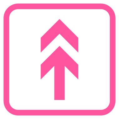 Vektör simgesi bir çerçeve içinde yukarı ok