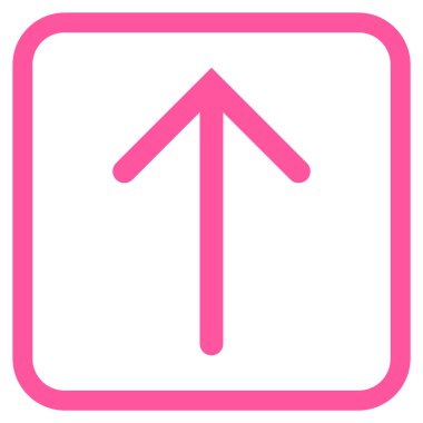 Vektör simgesi bir çerçeve içinde yukarı ok