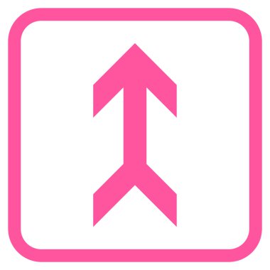 Vektör simgesi bir çerçeve içinde yukarı ok