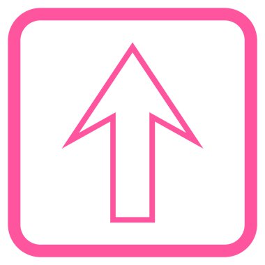 Vektör simgesi bir çerçeve içinde yukarı ok