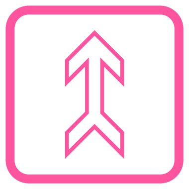 Vektör simgesi bir çerçeve içinde yukarı ok