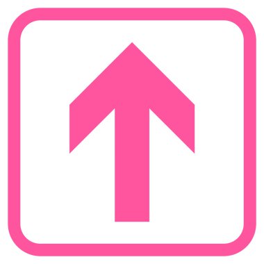 Vektör simgesi bir çerçeve içinde yukarı ok