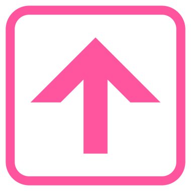 Vektör simgesi bir çerçeve içinde yukarı ok