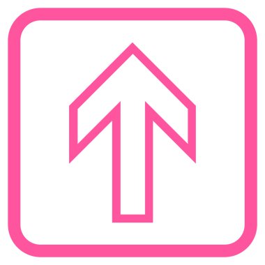 Vektör simgesi bir çerçeve içinde yukarı ok