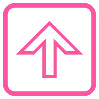 Vektör simgesi bir çerçeve içinde yukarı ok