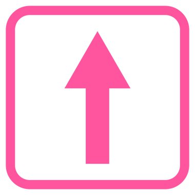 Vektör simgesi bir çerçeve içinde yukarı ok