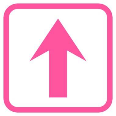 Vektör simgesi bir çerçeve içinde yukarı ok