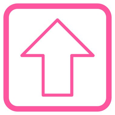 Vektör simgesi bir çerçeve içinde yukarı ok