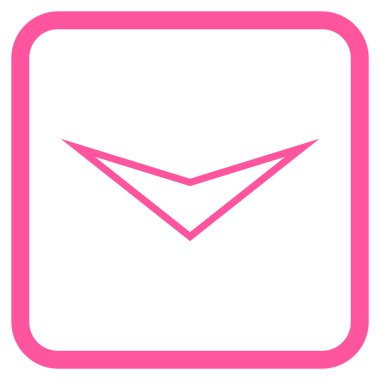 Vektör simgesi bir çerçeve içinde aşağı ok ucu