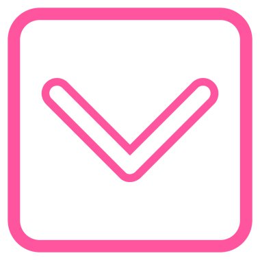 Vektör simgesi bir çerçeve içinde aşağı ok ucu