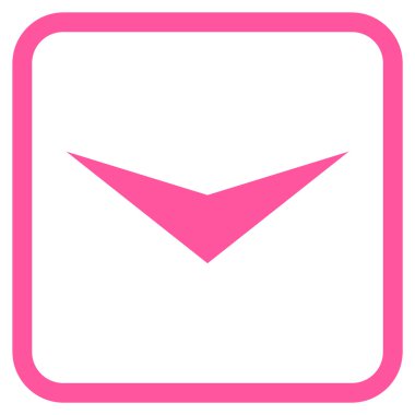 Vektör simgesi bir çerçeve içinde aşağı ok ucu