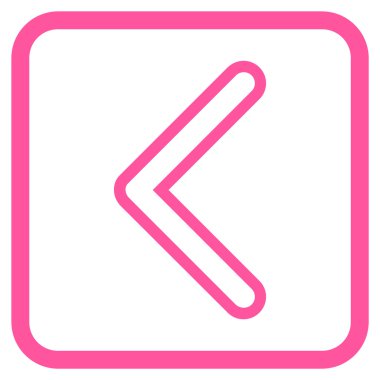 Ok ucu sol vektör simgesi bir çerçeve içinde