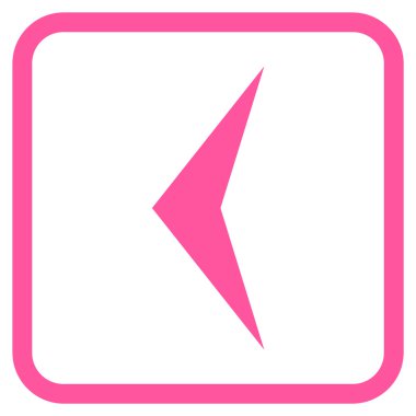 Ok ucu sol vektör simgesi bir çerçeve içinde