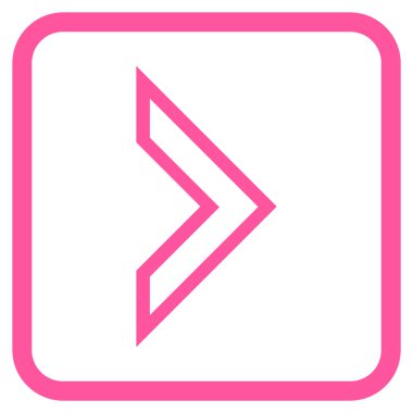 Ok ucu doğru vektör simgesi bir çerçeve içinde