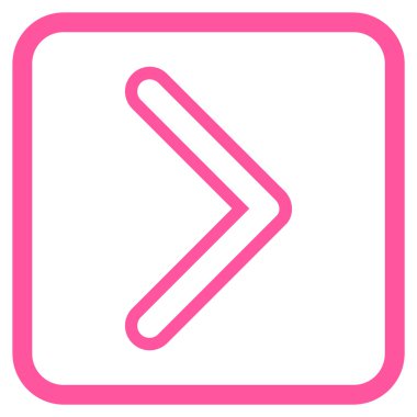 Ok ucu doğru vektör simgesi bir çerçeve içinde