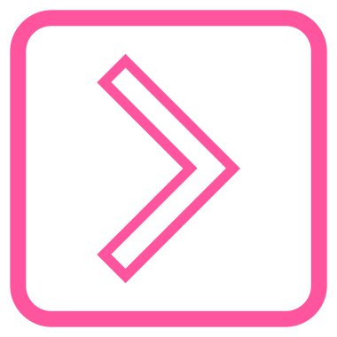 Ok ucu doğru vektör simgesi bir çerçeve içinde