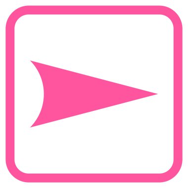 Ok ucu doğru vektör simgesi bir çerçeve içinde