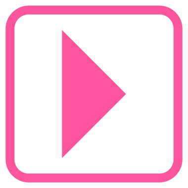 Ok ucu doğru vektör simgesi bir çerçeve içinde