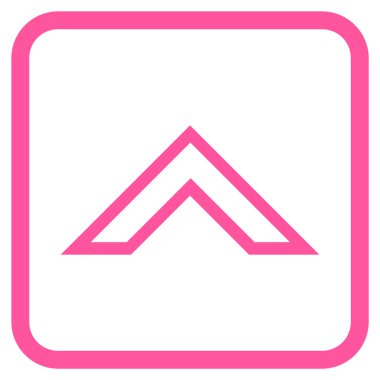 Vektör simgesi bir çerçeve içinde yukarı ok ucu