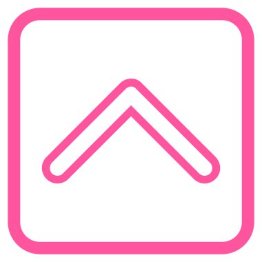 Vektör simgesi bir çerçeve içinde yukarı ok ucu