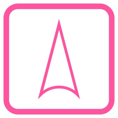 Vektör simgesi bir çerçeve içinde yukarı ok ucu