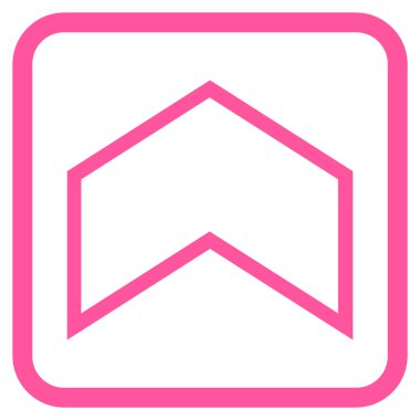 Vektör simgesi bir çerçeve içinde yukarı ok ucu