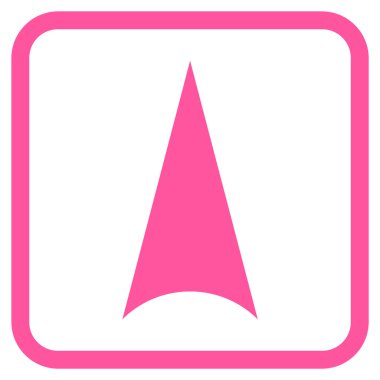 Vektör simgesi bir çerçeve içinde yukarı ok ucu