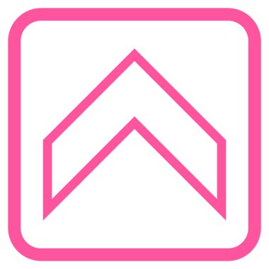 Vektör simgesi bir çerçeve içinde yukarı ok ucu