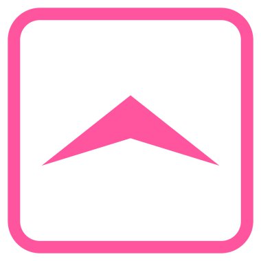 Vektör simgesi bir çerçeve içinde yukarı ok ucu