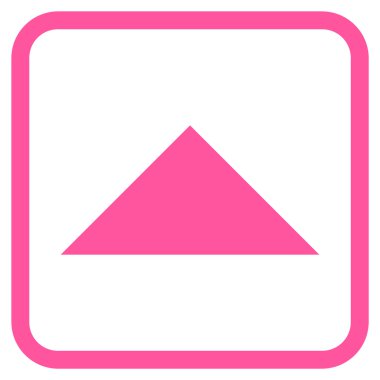 Vektör simgesi bir çerçeve içinde yukarı ok ucu