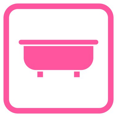 Küvet vektör simgesi bir çerçeve içinde