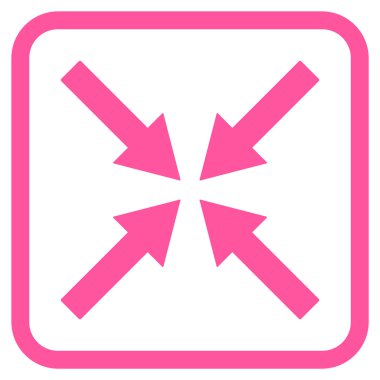 Merkezi oklar bir çerçeve içinde simge vektör