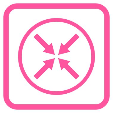 Merkezi oklar bir çerçeve içinde simge vektör