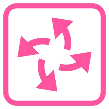 Santrifüj oklar bir çerçeve içinde simge vektör