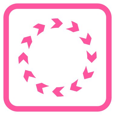 Dolaşım vektör simgesi bir çerçeve içinde