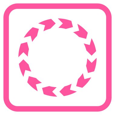 Dolaşım vektör simgesi bir çerçeve içinde