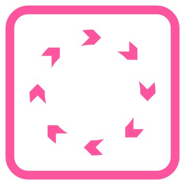 Dolaşım vektör simgesi bir çerçeve içinde