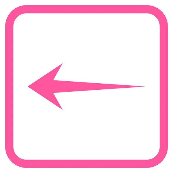Freccia Icona vettoriale sinistra in una cornice — Vettoriale Stock