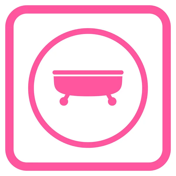 Bathtub Vector Icon In a Frame — Stock Vector