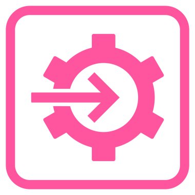 COG Tümleştirme vektör simgesi bir çerçeve içinde