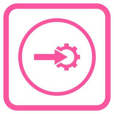 COG Tümleştirme vektör simgesi bir çerçeve içinde