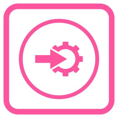 COG Tümleştirme vektör simgesi bir çerçeve içinde