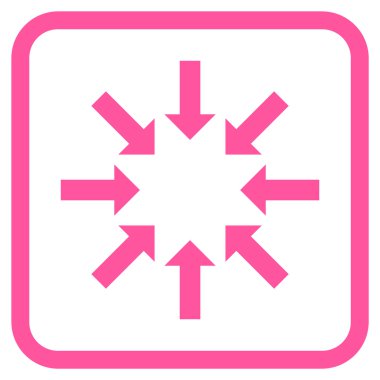 Daraltma okları vektör simgesi bir çerçeve içinde