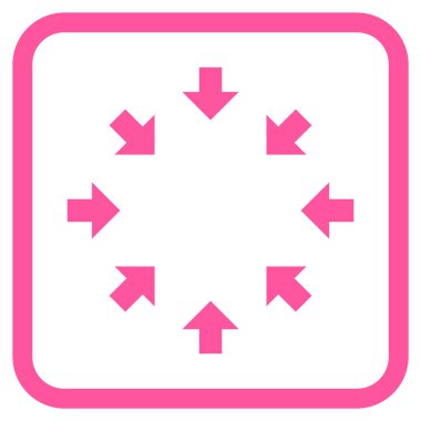 Kompakt oklar bir çerçeve içinde simge vektör