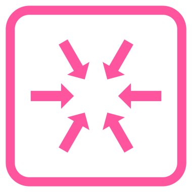 Kompakt oklar bir çerçeve içinde simge vektör