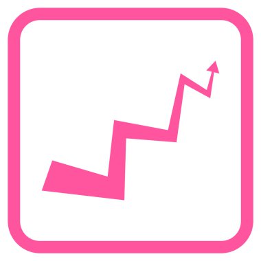 Eğri ok vektör simgesi bir çerçeve içinde