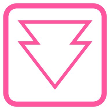 Vektör simgesi bir çerçeve içinde aşağı yön