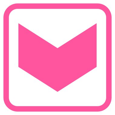 Vektör simgesi bir çerçeve içinde aşağı yön