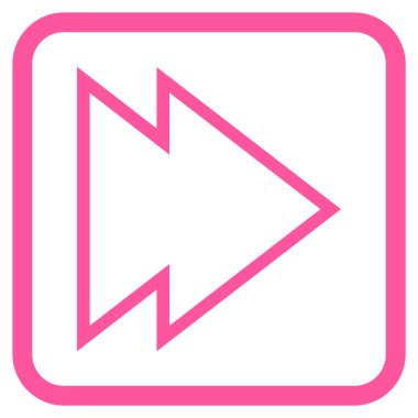 Yöne doğru vektör simgesi bir çerçeve içinde