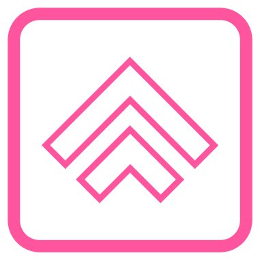 Yön yukarı vektör simgesi bir çerçeve içinde